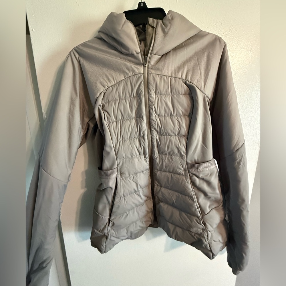 Lululemon Light Gray/purple Women's Down For for it all jacket